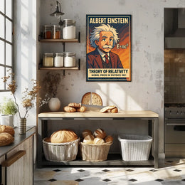 Albert Einstein Relativity Vintage Scholar Poster