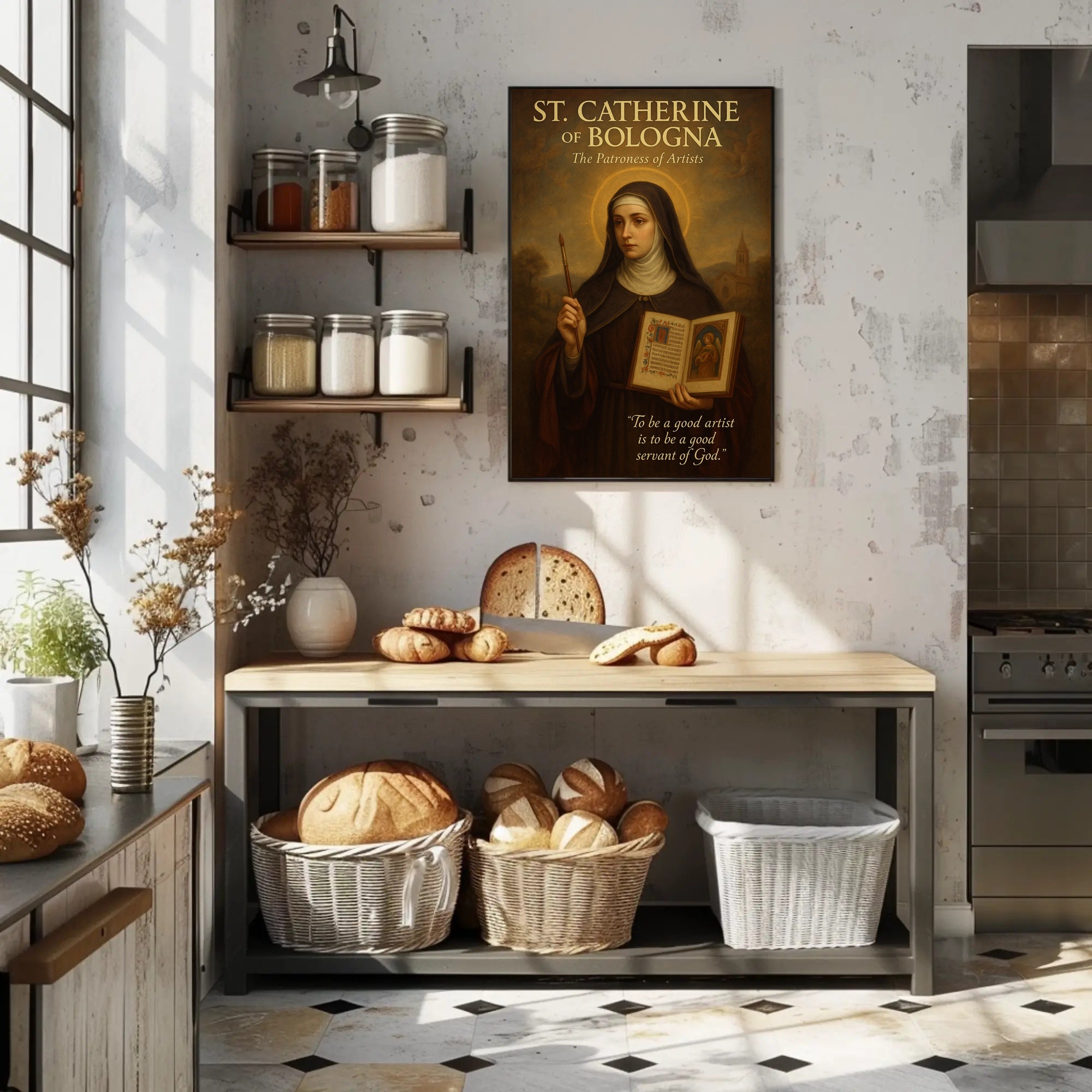 St. Catherine Of Bologna The Patroness Poster