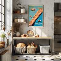 Greece Aegean Island Jetty Poster