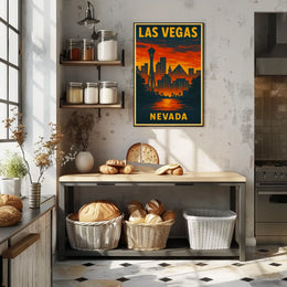 Las Vegas Skyline Sunset Wanderlust Photography Poster