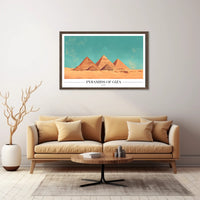Giza Pyramids Adventure Travel Poster