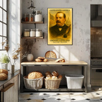 Grover Cleveland 22nd President of the United States Vintage Watercolor Poster