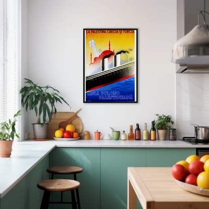 Poland Palestine Greece Turkey Cruise Vintage Poster