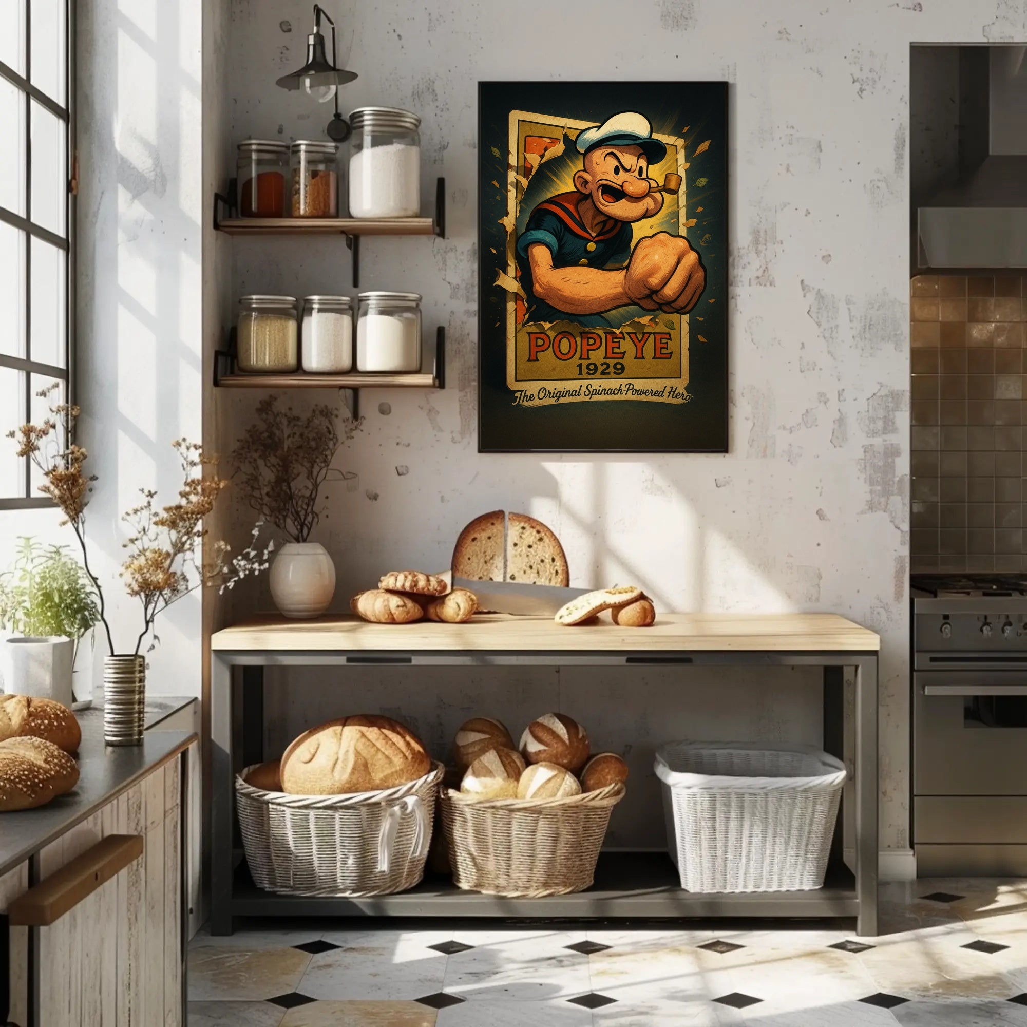 Classic Cartoon Hero Pop Culture Poster