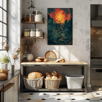 Fiery Surreal Vortex Fantasy or Mythology Poster PosterGoat