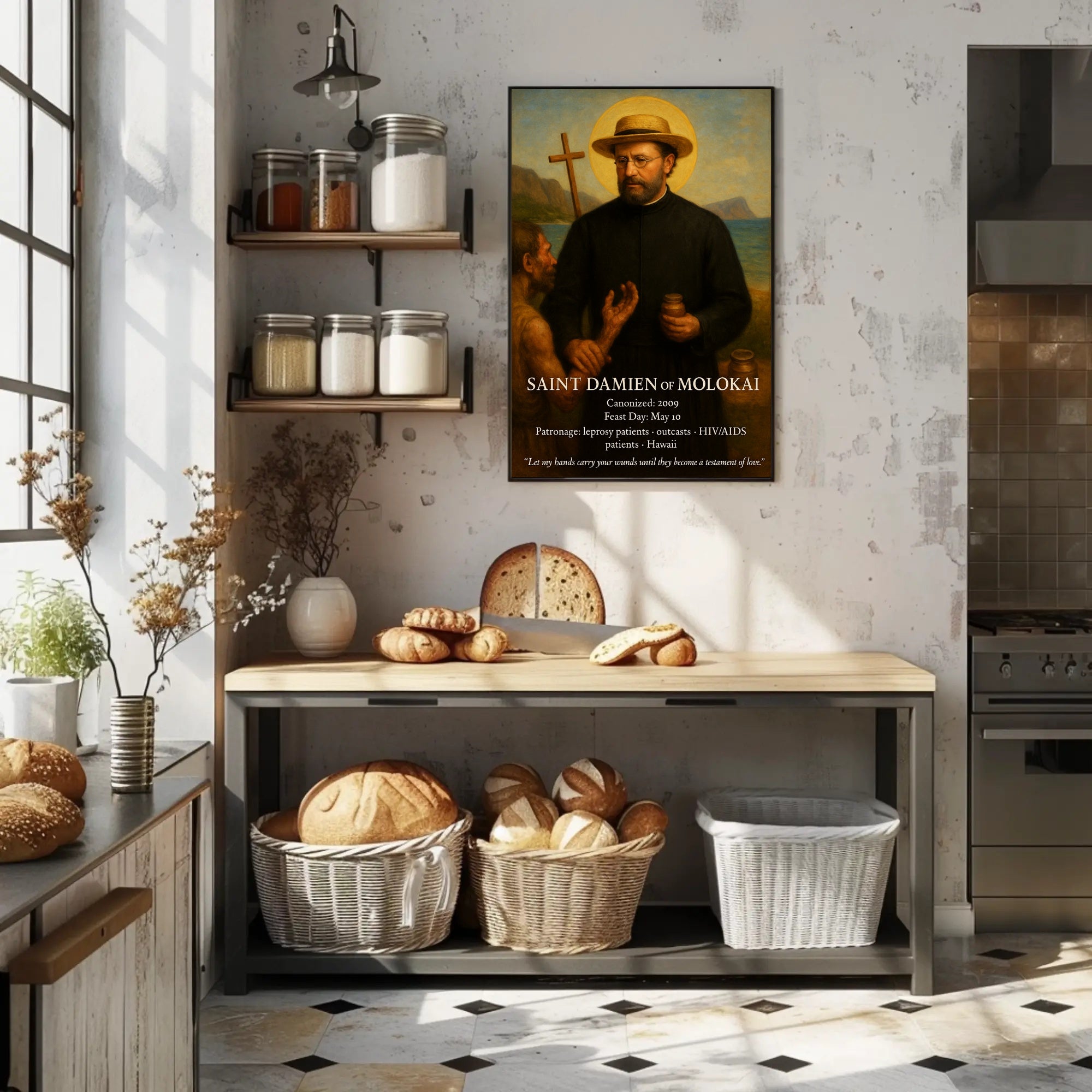 Saint Damien of Molokai Poster PosterGoat