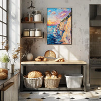 pixelmotion copyai 35099 Thick oil impasto painting of a coastal cl eae5208126d 4029 9828 f8e65374a5f0 Poster