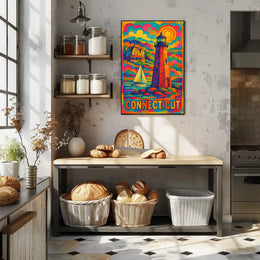 Vibrant Connecticut Lighthouse Poster