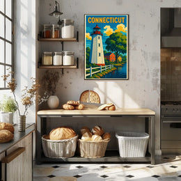 Connecticut Lighthouse Scene Poster