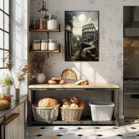 Moonlit Ruins Of Rome Poster