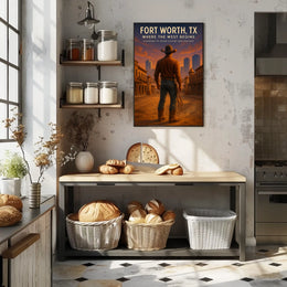 Fort Worth, Tx Where The West Begins Poster