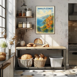 Amalfi Coast Poster Wall Art Museum Quality Print Giclee