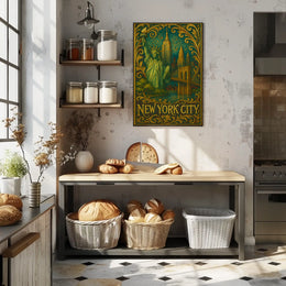 New York City Landmarks Poster Art Print Museum Quality