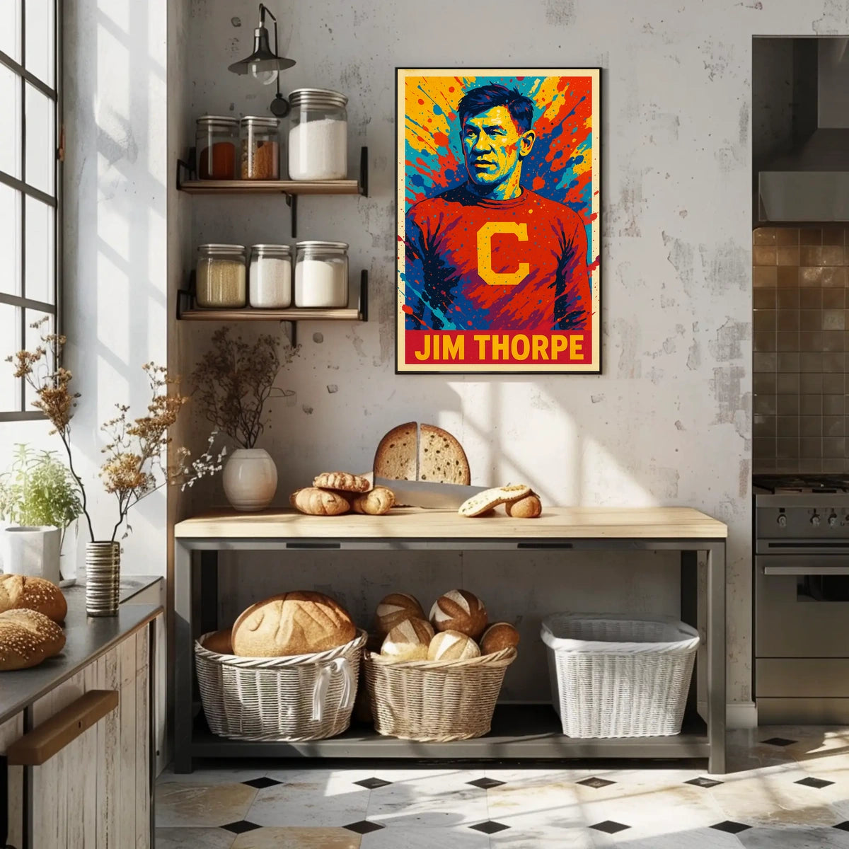 Jim Thorpe Iconic Athlete Poster