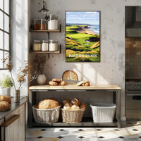 Bandon Dunes Coastal Golf Scene Sports Poster