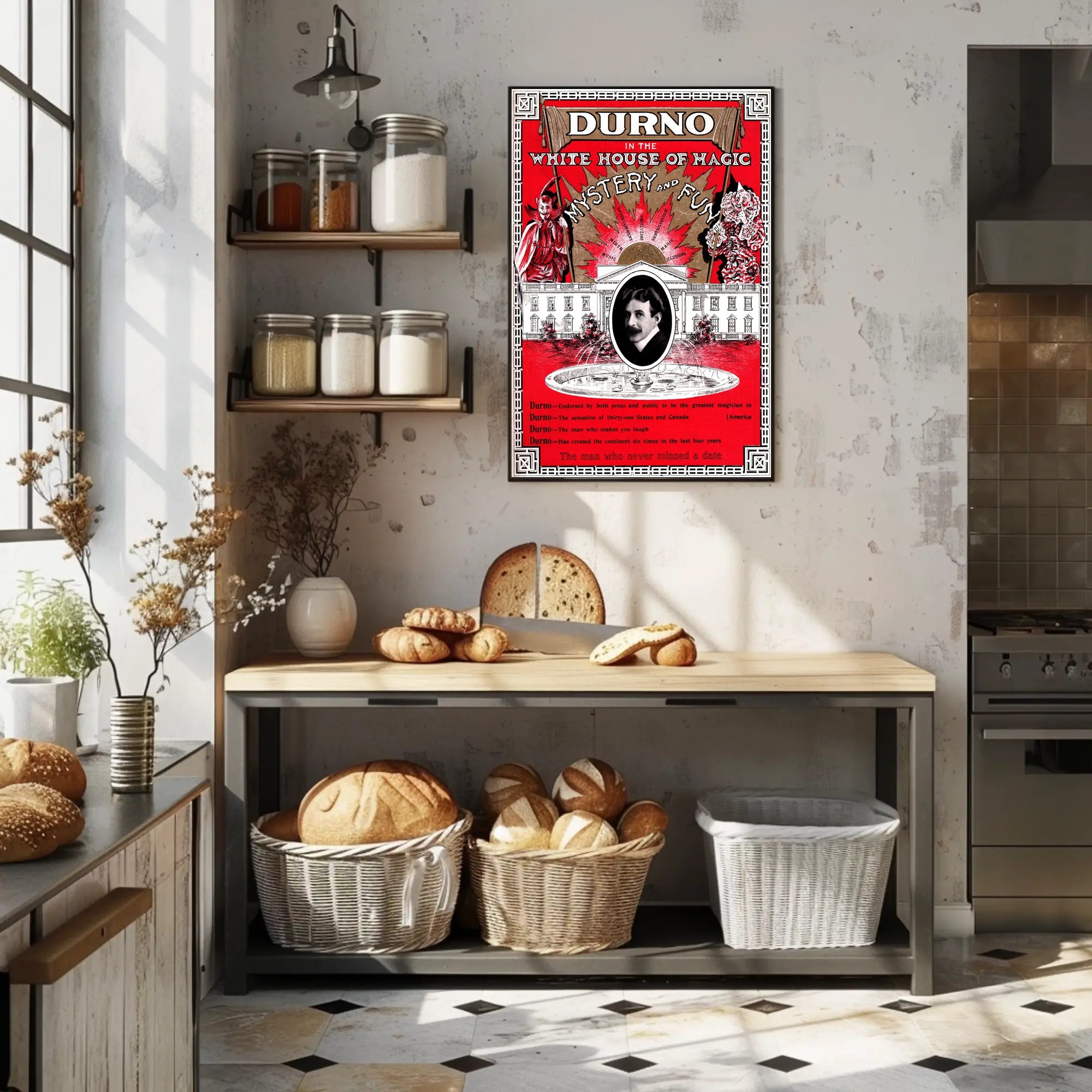 Durno the Magician Vintage Magic Show Cultural Poster