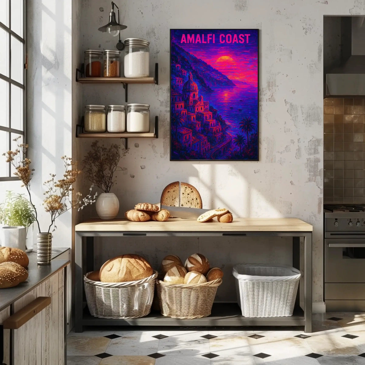 Amalfi Coast Sunset Poster