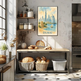 Discover Dubai A Watercolor Skyline Masterpiece