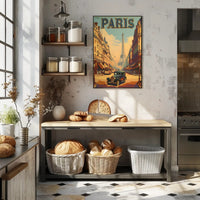 Vintage Paris Charm with Eiffel Tower Travel Poster