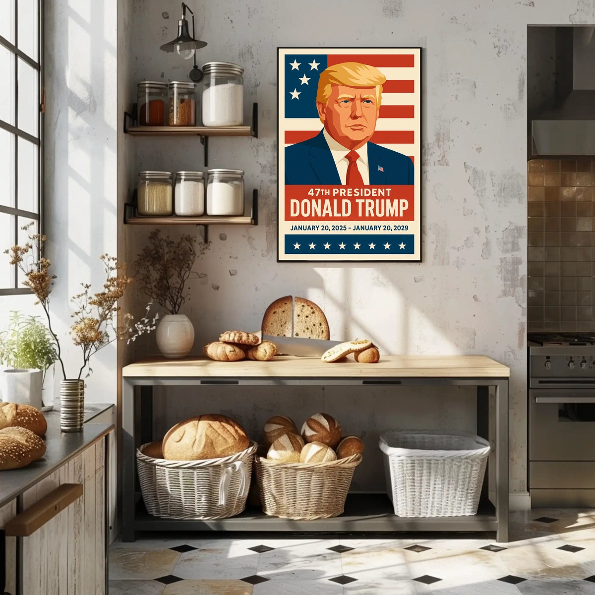 Trump Visionary Leader Patriot Pop Art Poster