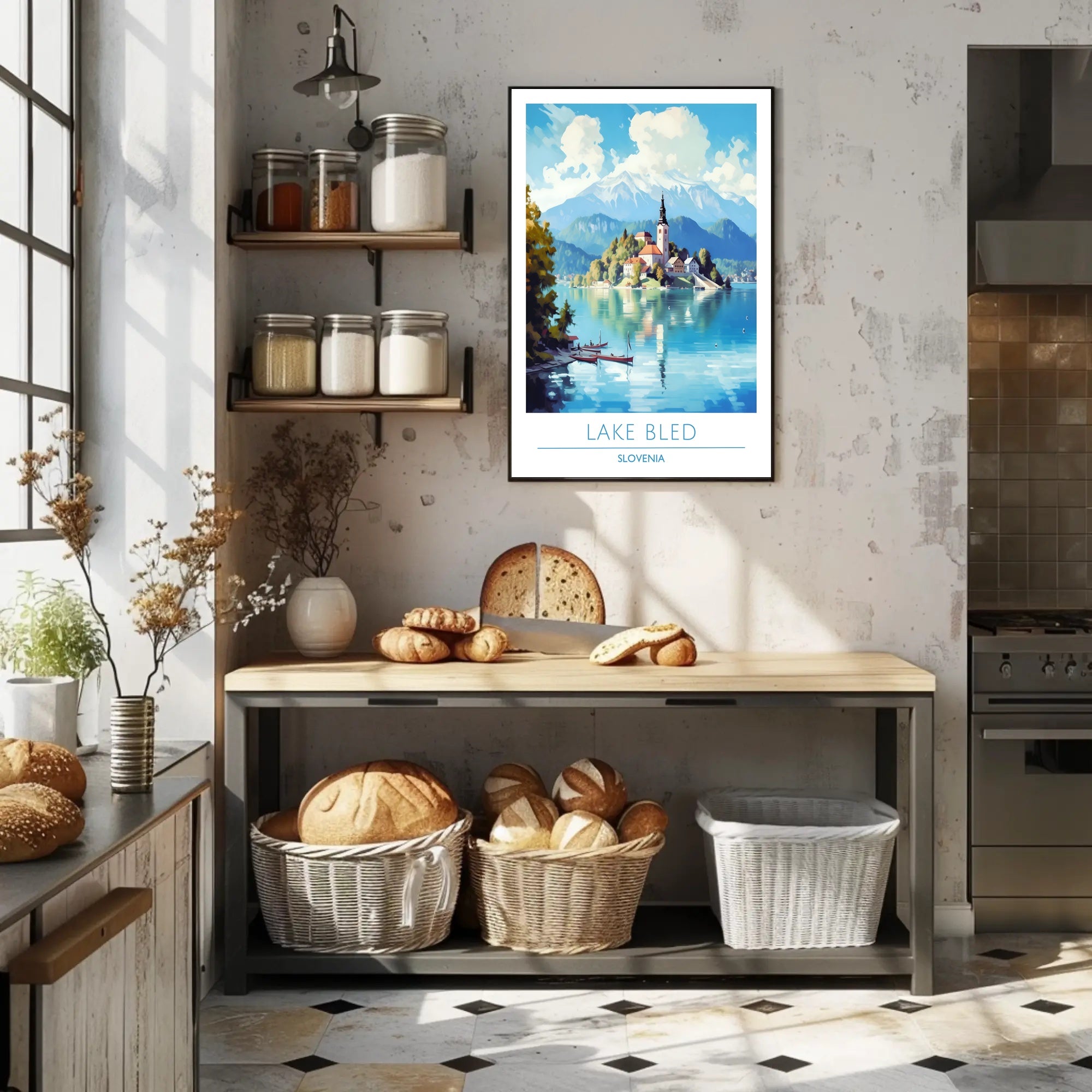 Scenic View of Lake Bled Poster