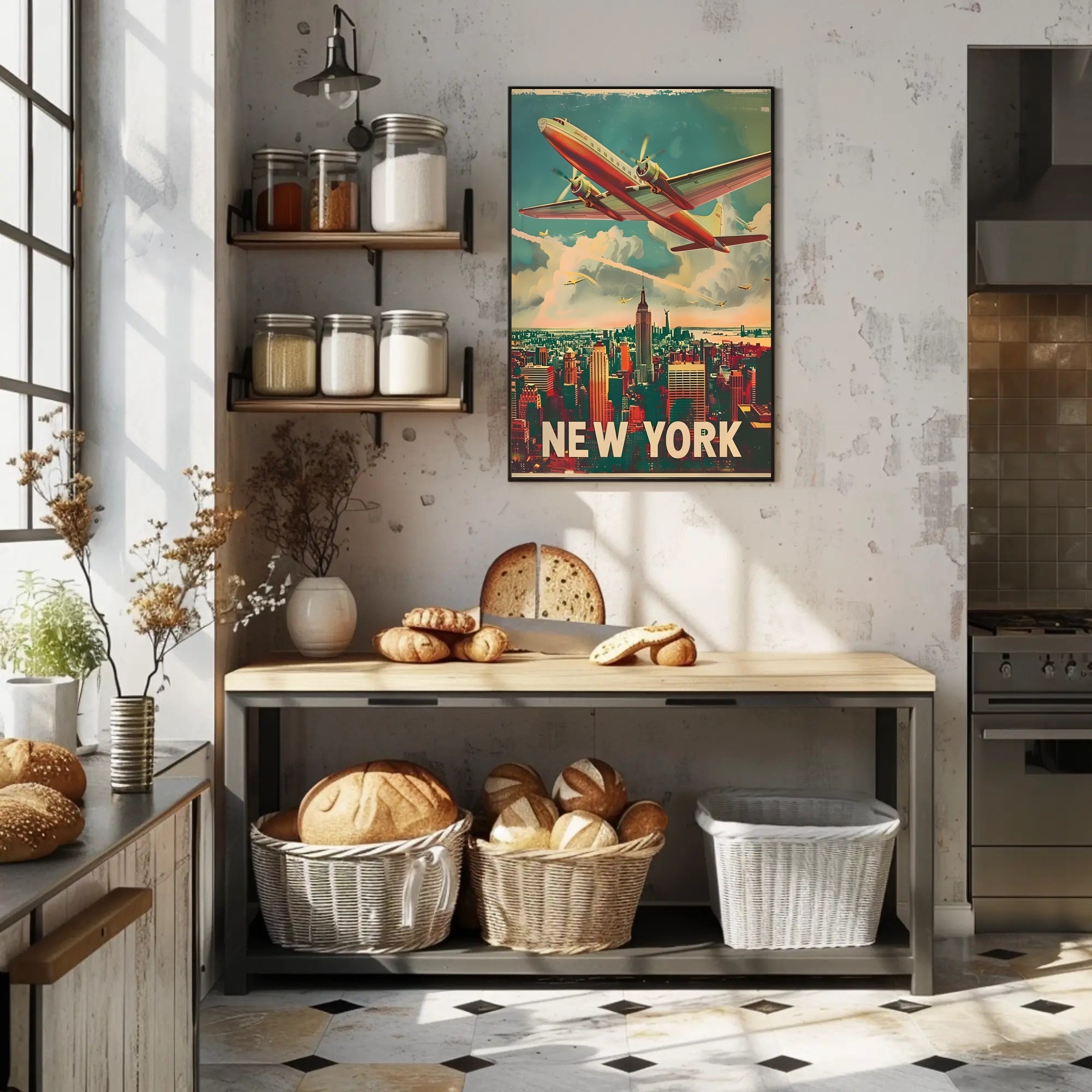 Vintage New York Aviation Poster