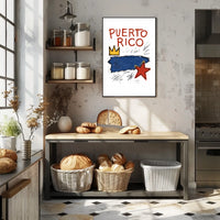 Puerto Rico Artistic Tribute Poster