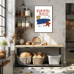 Puerto Rico Artistic Tribute Poster