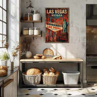 Las Vegas Vintage Travel Art Deco Collector Poster