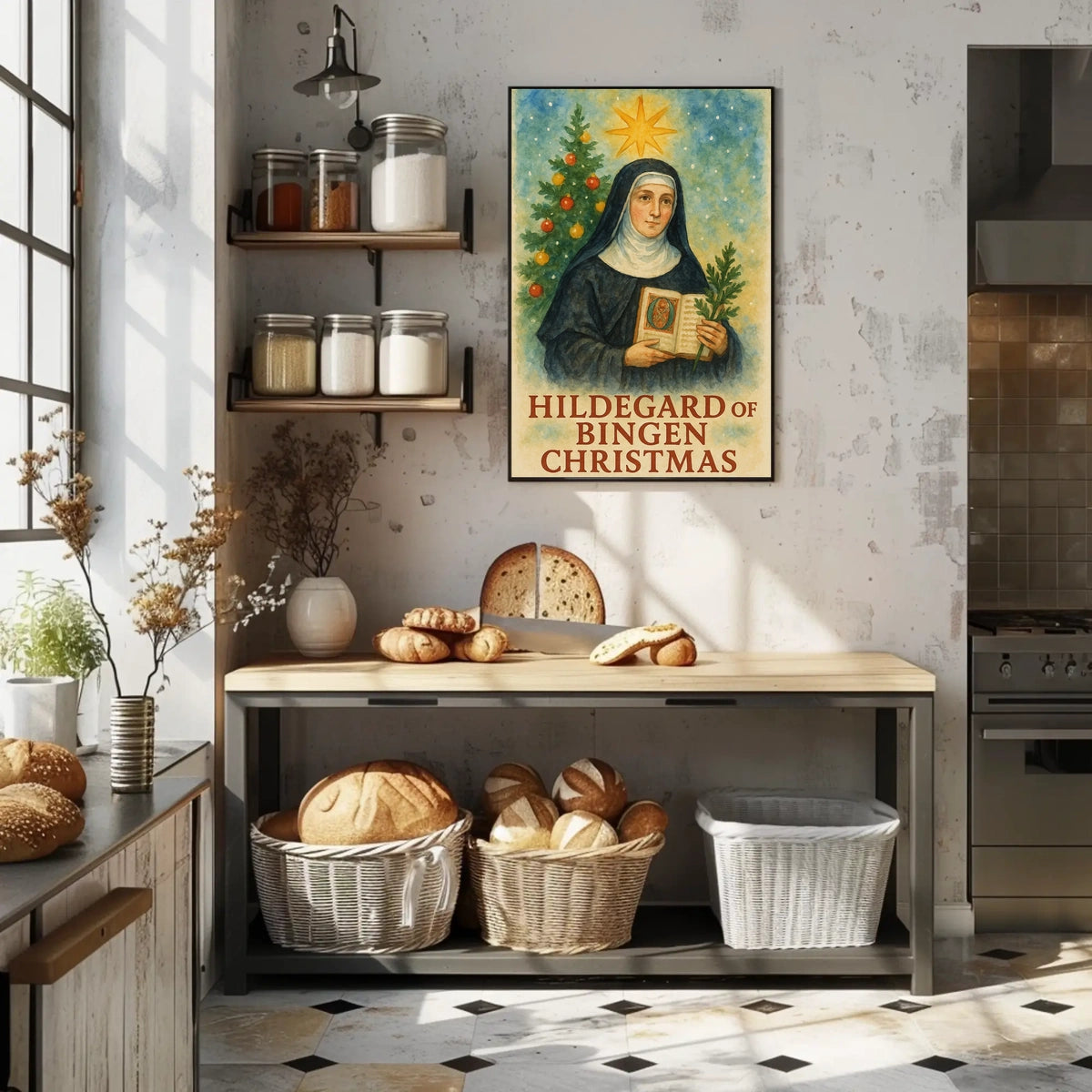 Hildegard of Bingen Christmas Art Print Cultural Poster