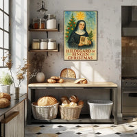Hildegard of Bingen Christmas Art Print Cultural Poster