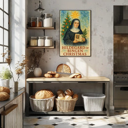 Hildegard of Bingen Christmas Art Print Cultural Poster