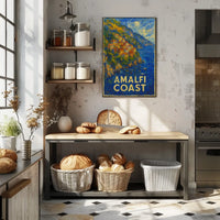 Amalfi Coast Impression Poster Wall Art 18x24 Home Decor