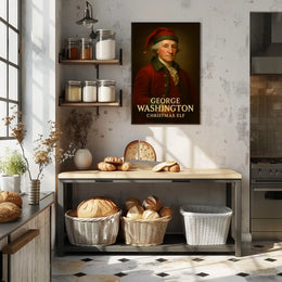 George Washington as Christmas elf Historical Poster