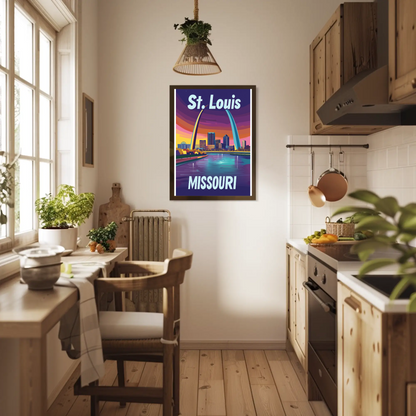 St. Louis, Missouri Vintage Travel Poster