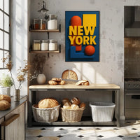New York Abstract Design Poster Cityscape Wall Art Decor