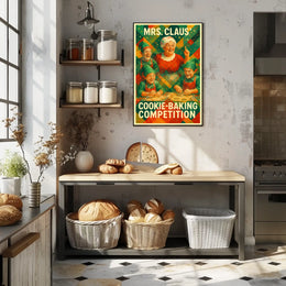 Mrs. Claus Cookie-Baking Competition Poster