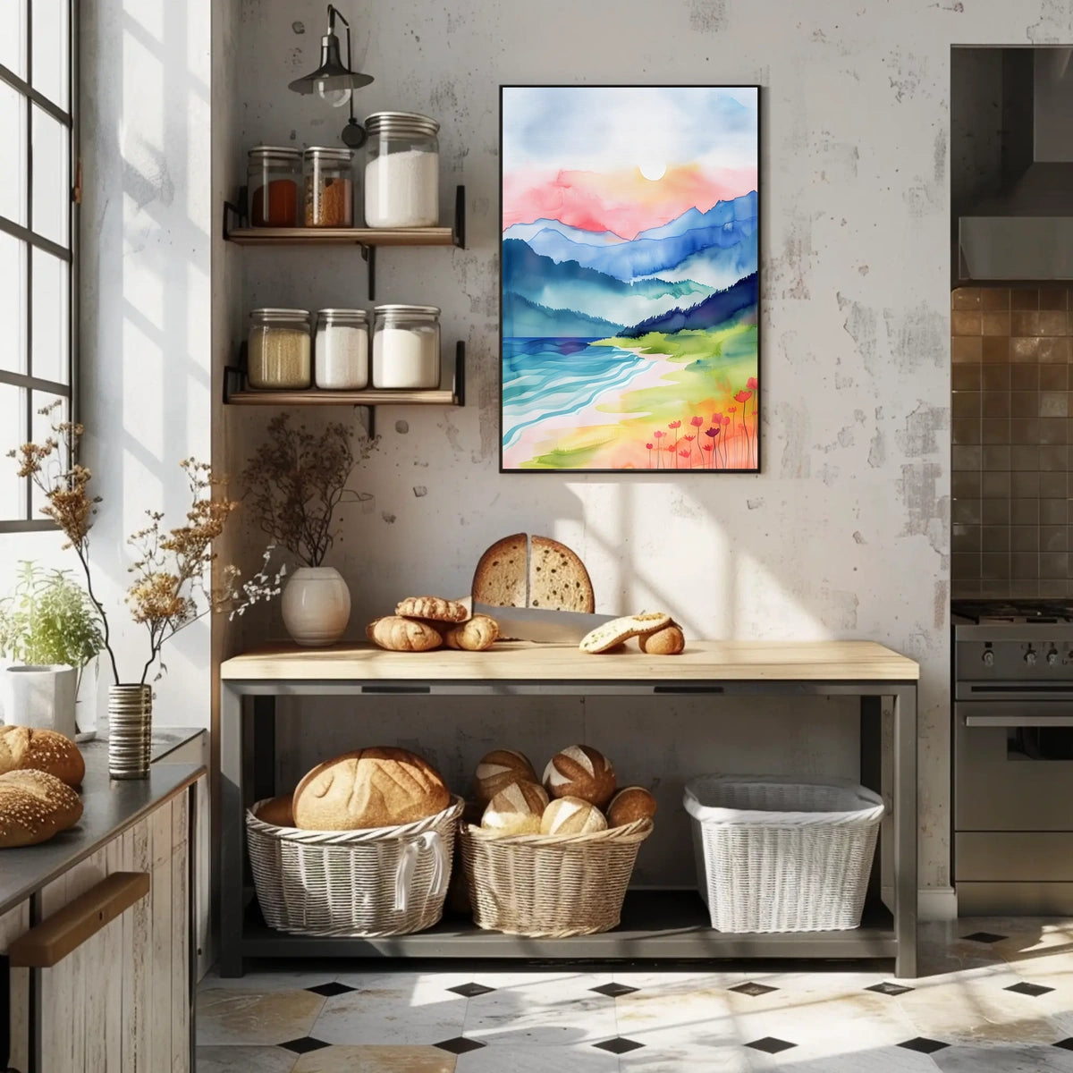 Serene Mountain Landscape Poster