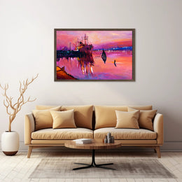Sunset Harbor Serenity Poster