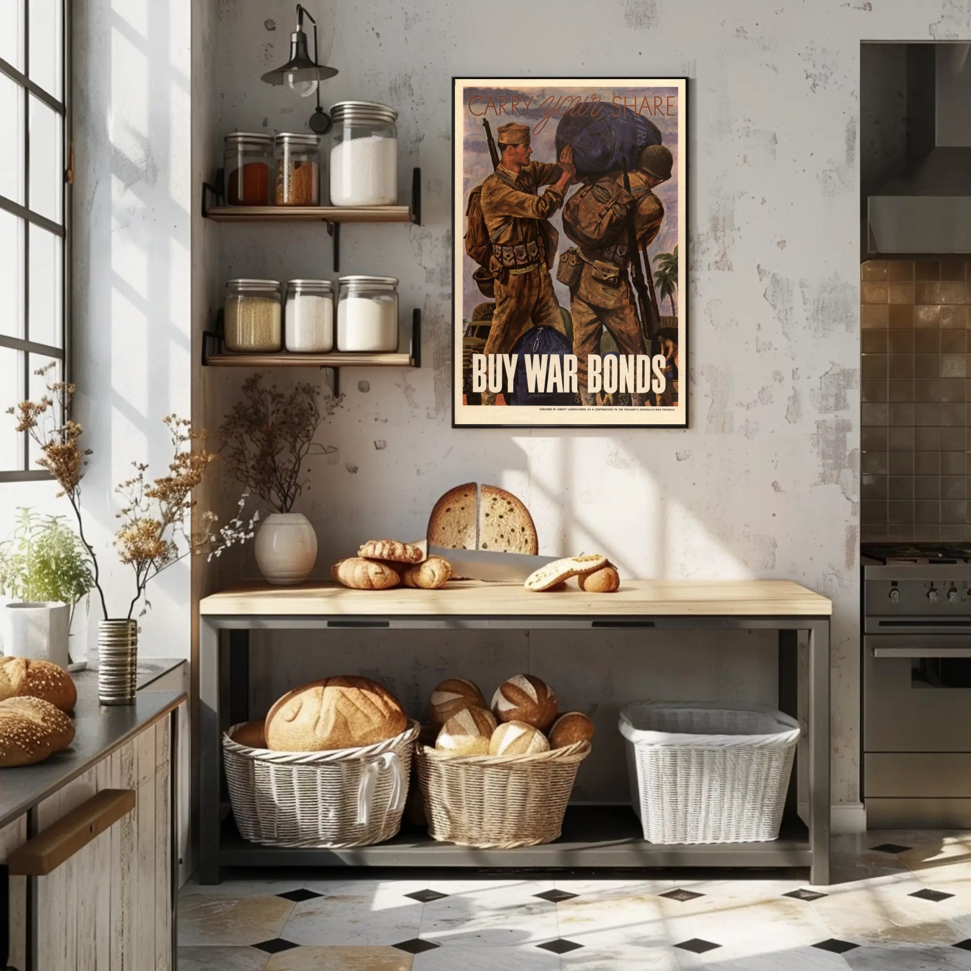 Carry Your Share Buy War Bonds Poster Art Print PosterGoat
