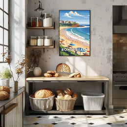 Bondi Beach Vintage Travel Artwork Poster