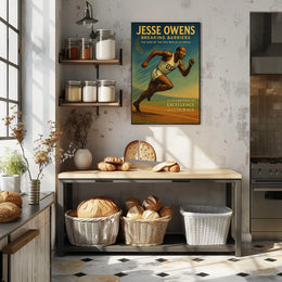 Breaking Barriers: Vintage Olympic Athlete Poster