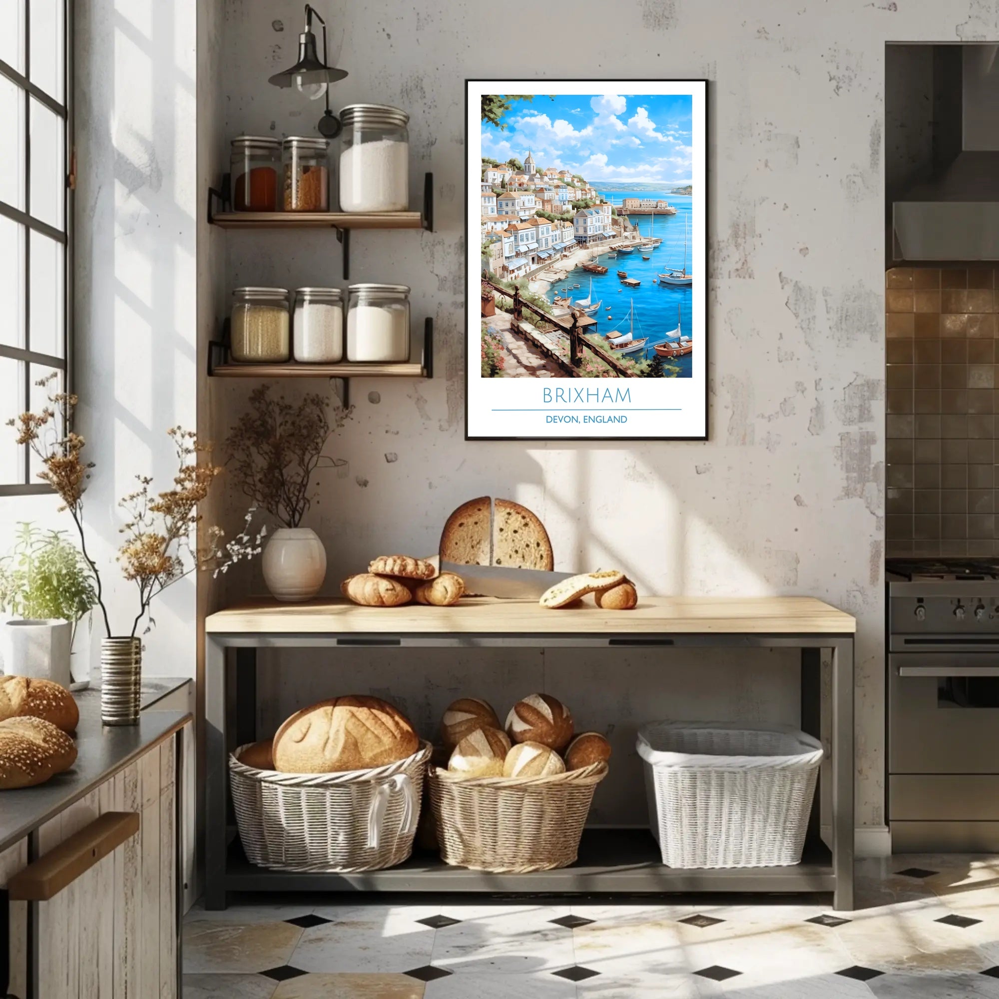 Scenic View of Brixham Poster