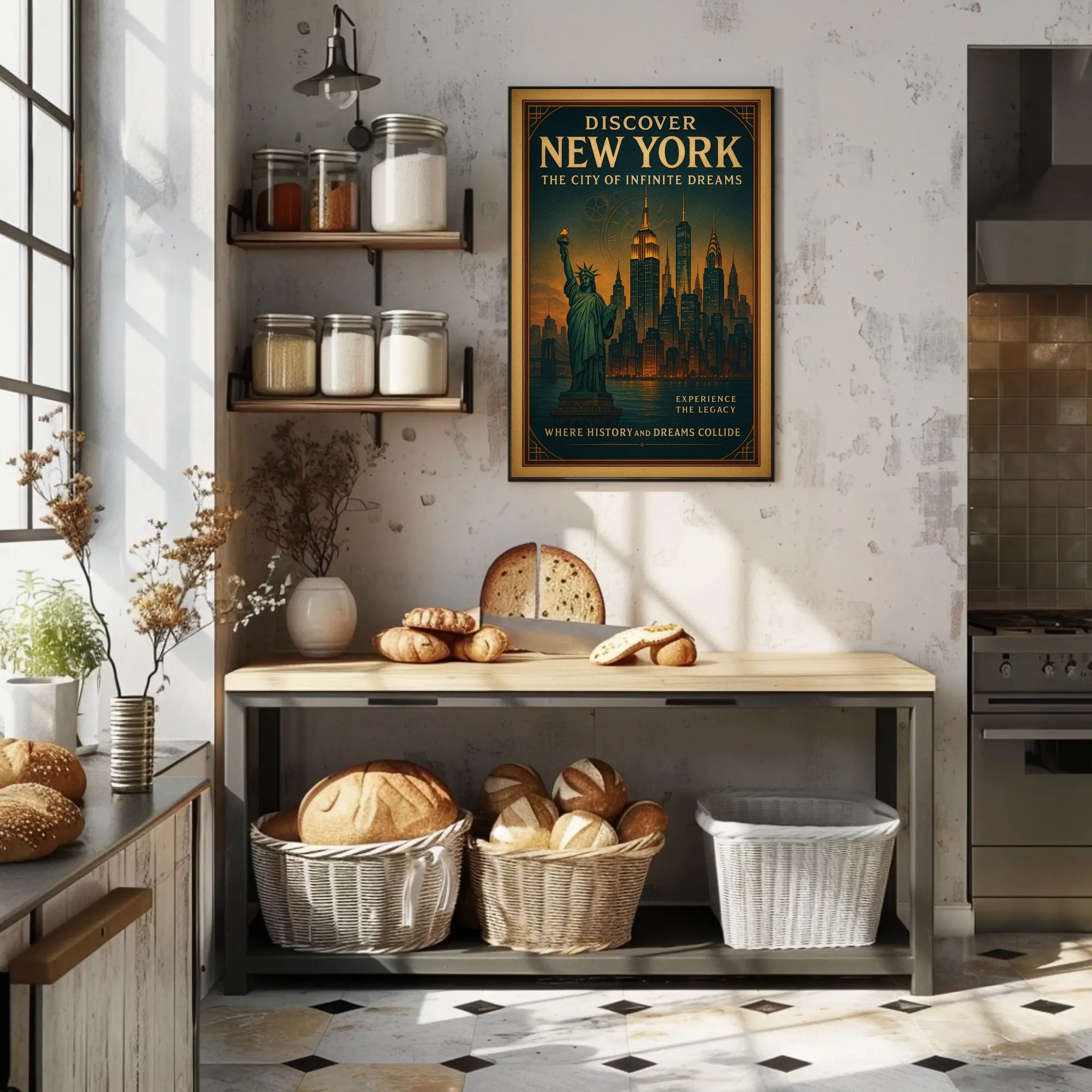 New York Skyline Dreams Urban or Cityscape Poster