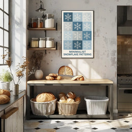 Minimalist Snowflake Patterns Minimalist Poster
