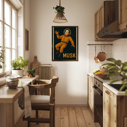 Elon Musk Astronaut Space Poster