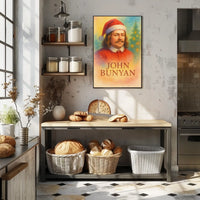 John Bunyan Christmas Festive Historical Portrait Poster