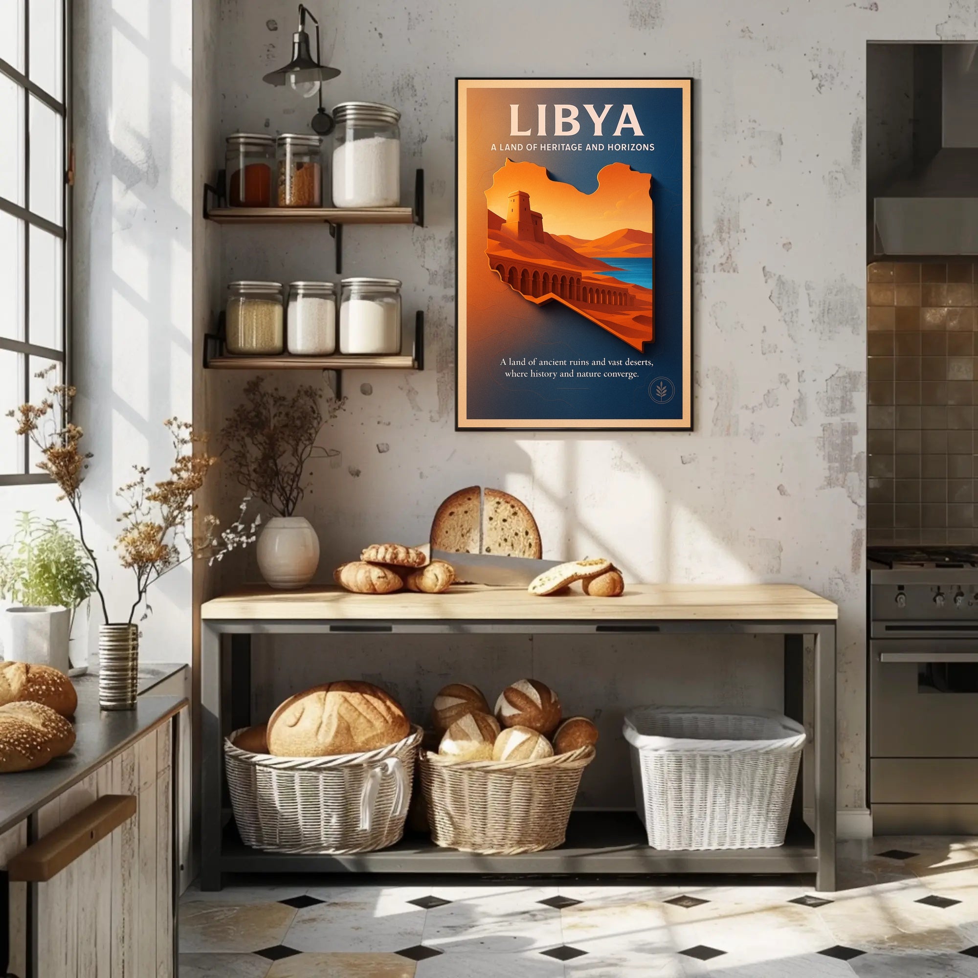 Libya A Land of Heritage and Horizons Poster PosterGoat