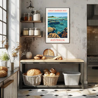 Great Barrier Reef: Vibrant Marine Life and Coral Formations Poster