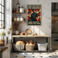 Patriotic Military Recruitment WWII Propaganda Poster PosterGoat